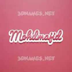 mohdmajid in Red Scribble style - 3D name wallpaper
