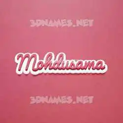 mohdusama in Red Scribble style - 3D name wallpaper