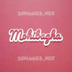 mohibagha in Red Scribble style - 3D name wallpaper