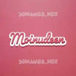 moinudeen in Red Scribble style - 3D name wallpaper