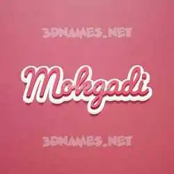 mokgadi in Red Scribble style - 3D name wallpaper