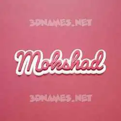 mokshad in Red Scribble style - 3D name wallpaper