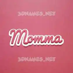 momma in Red Scribble style - 3D name wallpaper