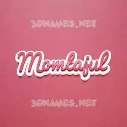 momtajul in Red Scribble style - 3D name wallpaper