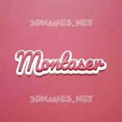 montaser in Red Scribble style - 3D name wallpaper