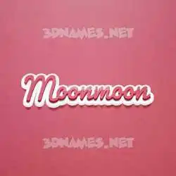 moonmoon in Red Scribble style - 3D name wallpaper