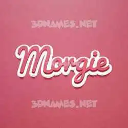 morgie in Red Scribble style - 3D name wallpaper