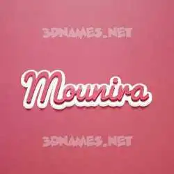 mounira in Red Scribble style - 3D name wallpaper