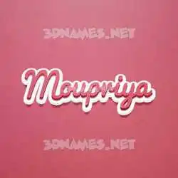 moupriya in Red Scribble style - 3D name wallpaper