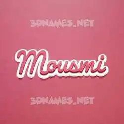 mousmi in Red Scribble style - 3D name wallpaper