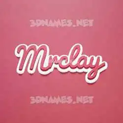 mrclay in Red Scribble style - 3D name wallpaper
