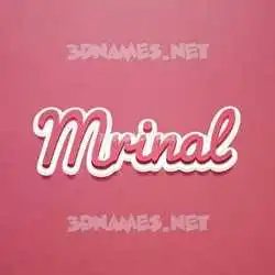 mrinal in Red Scribble style - 3D name wallpaper