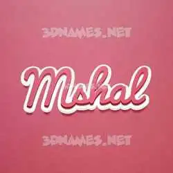 mshal in Red Scribble style - 3D name wallpaper