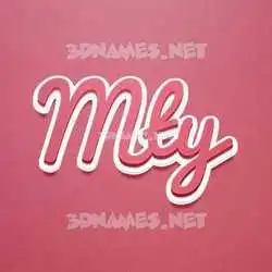 mty in Red Scribble style - 3D name wallpaper