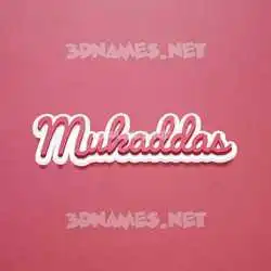 mukaddas in Red Scribble style - 3D name wallpaper