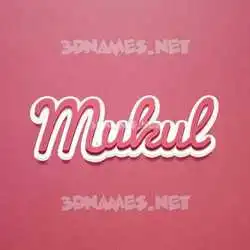 mukul in Red Scribble style - 3D name wallpaper