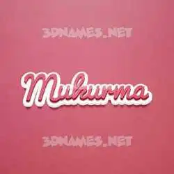 mukurma in Red Scribble style - 3D name wallpaper