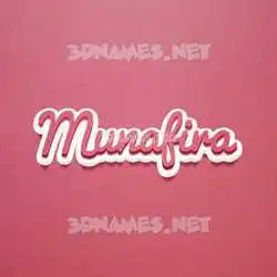 munafira in Red Scribble style - 3D name wallpaper