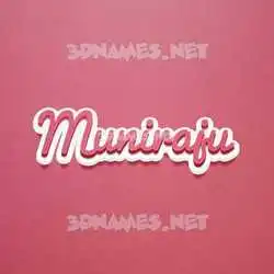 muniraju in Red Scribble style - 3D name wallpaper