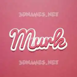 murk in Red Scribble style - 3D name wallpaper