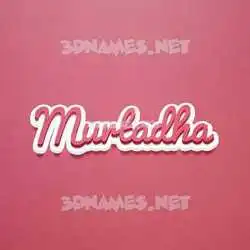 murtadha in Red Scribble style - 3D name wallpaper