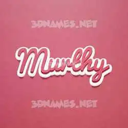 murthy in Red Scribble style - 3D name wallpaper
