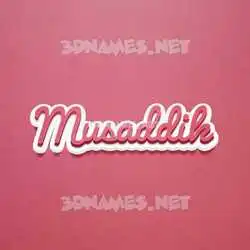 musaddik in Red Scribble style - 3D name wallpaper