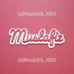 mustafiz in Red Scribble style - 3D name wallpaper