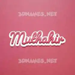 muthahir in Red Scribble style - 3D name wallpaper