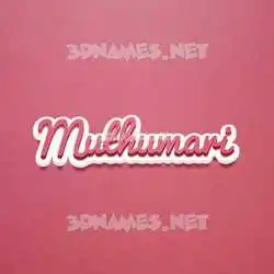 muthumari in Red Scribble style - 3D name wallpaper
