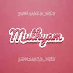 muthyam in Red Scribble style - 3D name wallpaper
