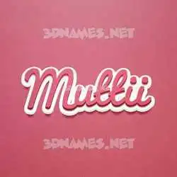 muttii in Red Scribble style - 3D name wallpaper