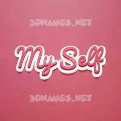 my self in Red Scribble style - 3D name wallpaper