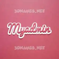 myadmin in Red Scribble style - 3D name wallpaper