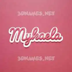 mykaela in Red Scribble style - 3D name wallpaper