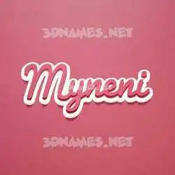 myneni in Red Scribble style - 3D name wallpaper