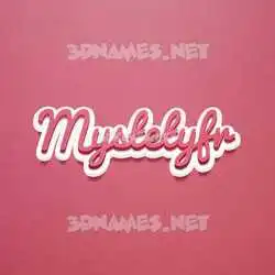 mystetyfr in Red Scribble style - 3D name wallpaper