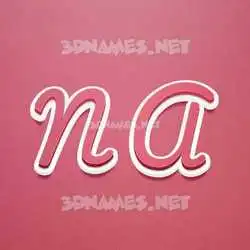 n a in Red Scribble style - 3D name wallpaper