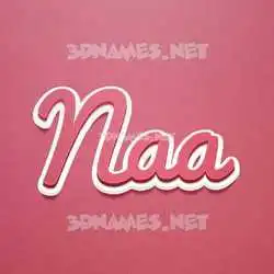 naa in Red Scribble style - 3D name wallpaper