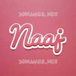 naaj in Red Scribble style - 3D name wallpaper