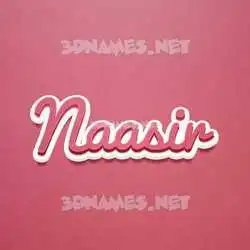 naasir in Red Scribble style - 3D name wallpaper