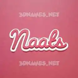 naats in Red Scribble style - 3D name wallpaper