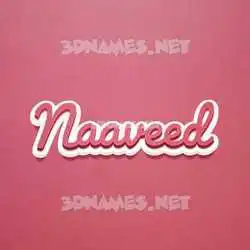 naaveed in Red Scribble style - 3D name wallpaper