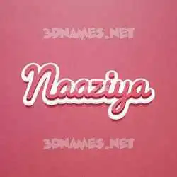 naaziya in Red Scribble style - 3D name wallpaper