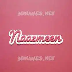 naazmeen in Red Scribble style - 3D name wallpaper