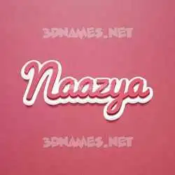 naazya in Red Scribble style - 3D name wallpaper