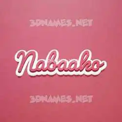 nabaako in Red Scribble style - 3D name wallpaper