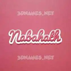 nabahath in Red Scribble style - 3D name wallpaper