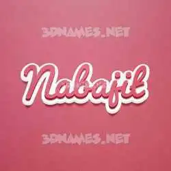 nabajit in Red Scribble style - 3D name wallpaper