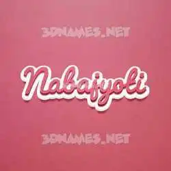 nabajyoti in Red Scribble style - 3D name wallpaper